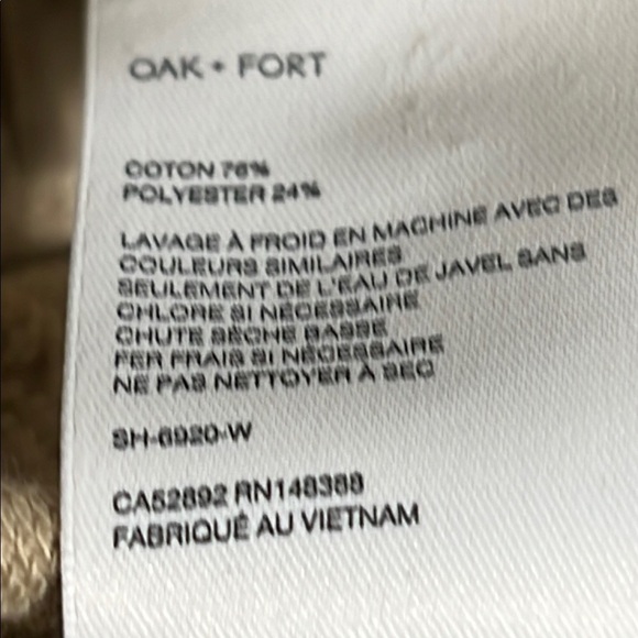 OAK + FORT Tan Athletic Shorts Elastic Waist. Size Small - Picture 9 of 9